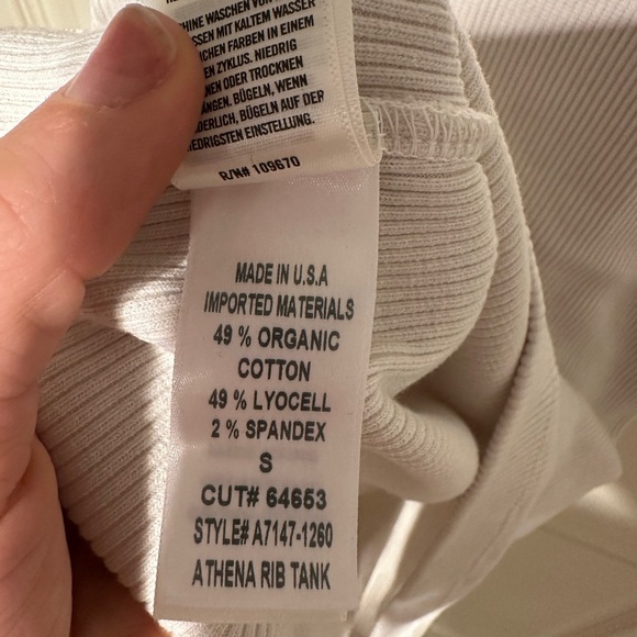 Agolde White Racerback Tank Top - Picture 3 of 3